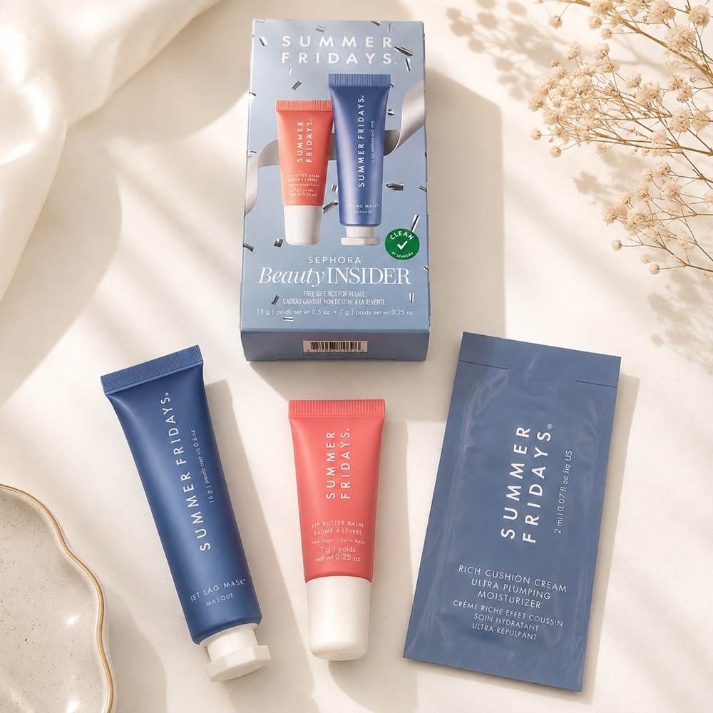 *New* Summer Fridays Trial Skincare Trio - Mask, Lip Balm, Moisturizer